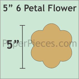 5" 6 Petal Flowers