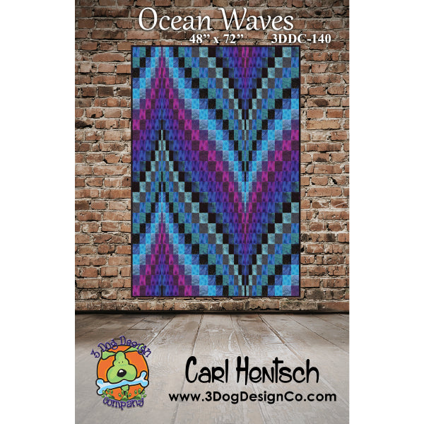 Ocean Waves Bargello Quilt Pattern Carl Hentsch for 3 Dog Design