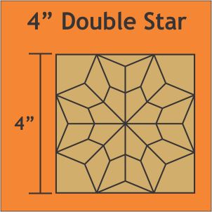 4" Double Star Block