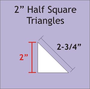 2" Half Squares Triangle