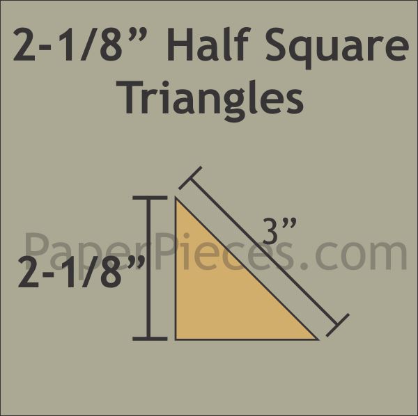 2-1/8" Half Square Triangles