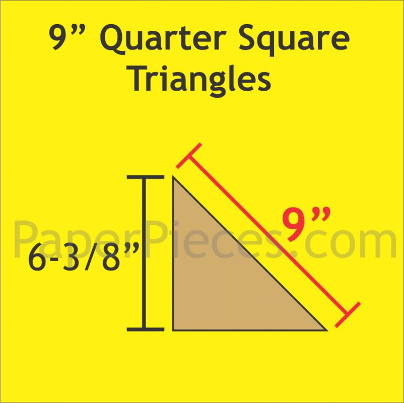 9" Quarter Square Triangles