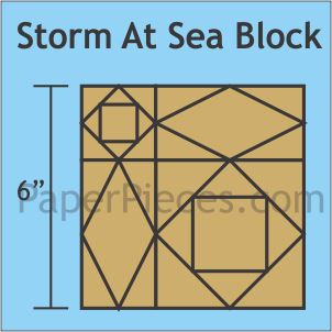 6" Storm at Sea Blocks