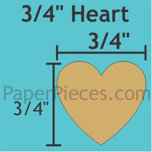 3/4" Hearts