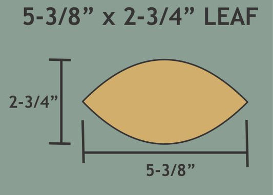 5-3/8" x 2-3/4" Leaf