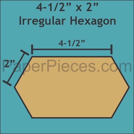 4-1/2" x 2" Irregular Hexagon