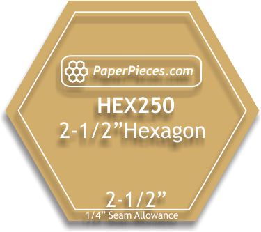 2-1/2" Hexagon