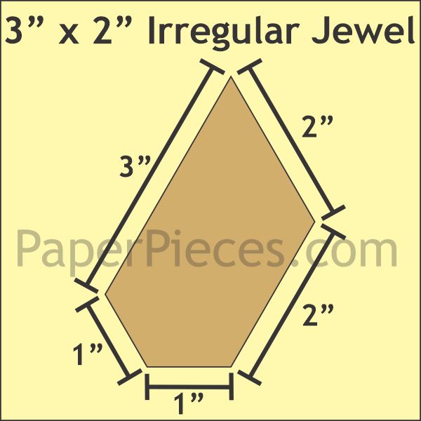 3" x 2" Irregular Jewel