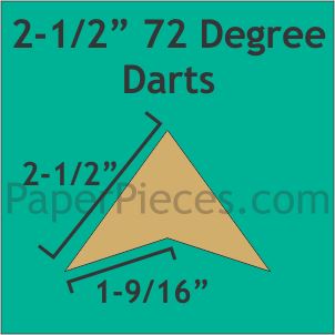 2-1/2" 72 Degree Darts