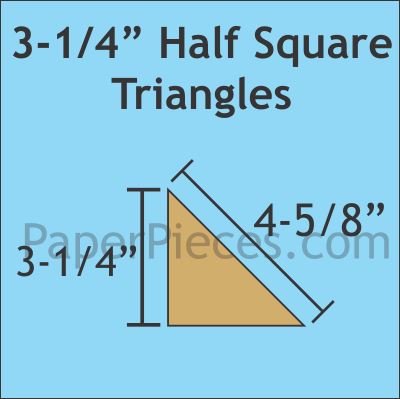 3-1/4" Half Square Triangles