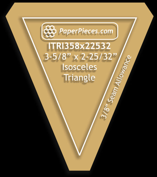 3-5/8" x 2-25/32" Isosceles Triangles