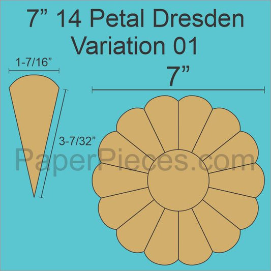 7" 14 Petal Dresden Variation 01