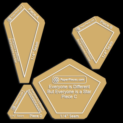 Everyone is Different but Everyone is a Star found in Millefiori Quilts 4 by Willyne Hammerstein