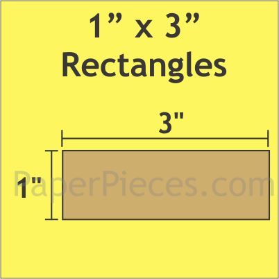 1" x 3" Rectangle