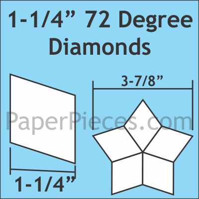 1-1/4" 72 Degree Diamonds