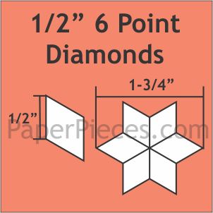 1/2" 6 Point Diamonds