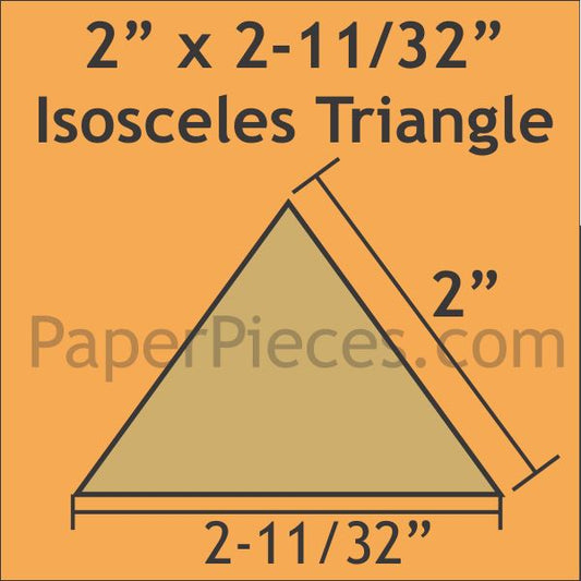 2" x 2-11/32" Isosceles Triangles