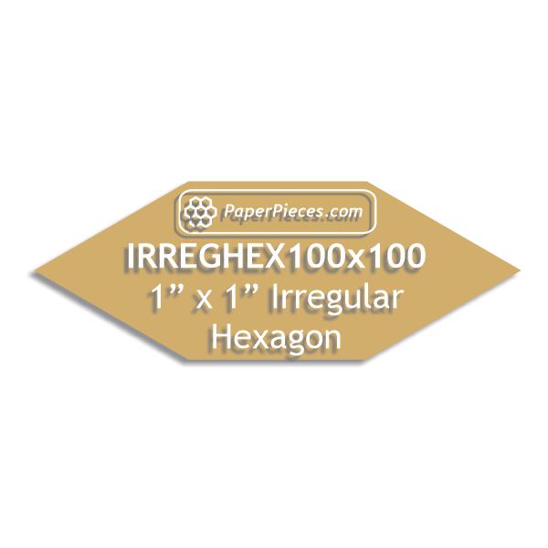 1" x 1" Irregular Hexagon