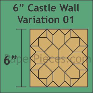 6" Castle Wall Block Variation 01