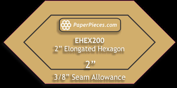 2" Elongated Hexagon
