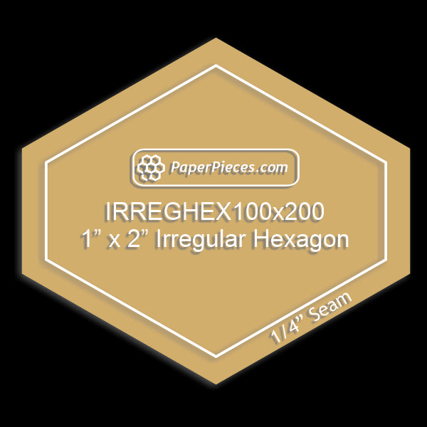 1" x 2" Irregular Hexagons
