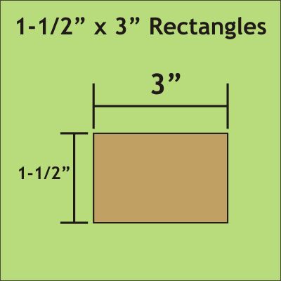 1-1/2" x 3" Rectangles