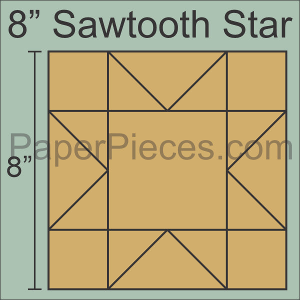 8" Sawtooth Star Block