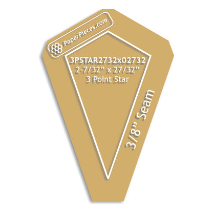 2-7/32" x 27/32" 3 Point Star