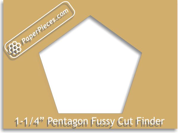 1-1/4" Pentagon Fussy Cut Finder