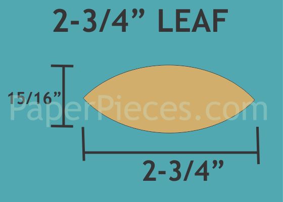 2-3/4" x 3/4" Leaf