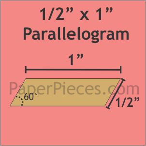 1/2" x 1" 60 Degree Parallelograms