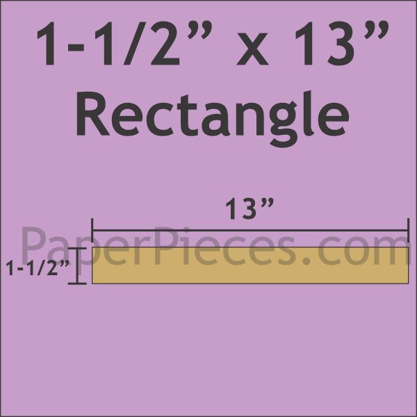 1-1/2" x 13" Rectangle