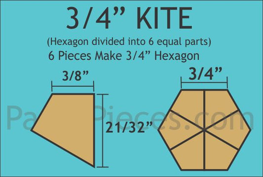 3/4" Hexagon Kites
