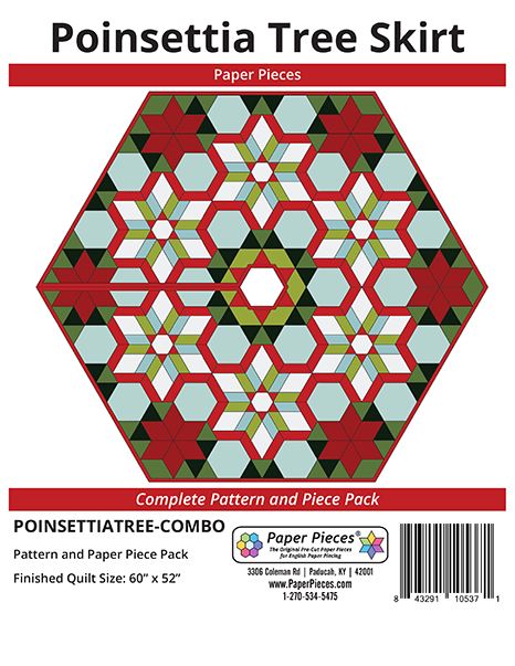 Poinsettia Tree Skirt by Paper Pieces®