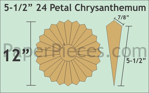 5-1/2" 24 Petal Chrysanthemums