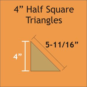 4" Half Square Triangles