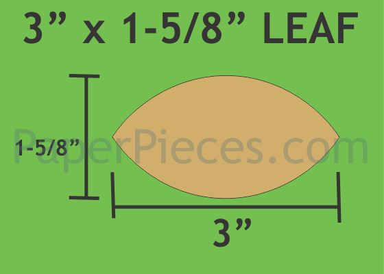 3" x 1-5/8" Leaf