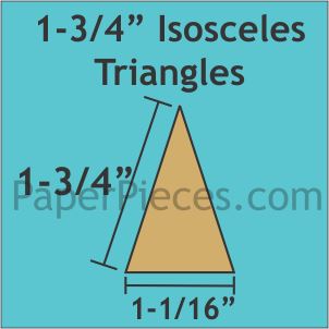 1-3/4" x 1-1/16" Isosceles Triangles