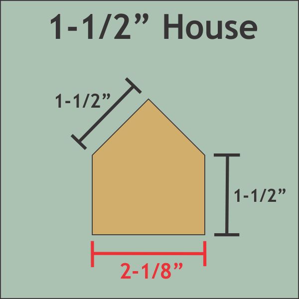 2-1/8" x 1-1/2" House