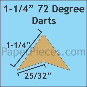 1-1/4" 72 Degree Darts