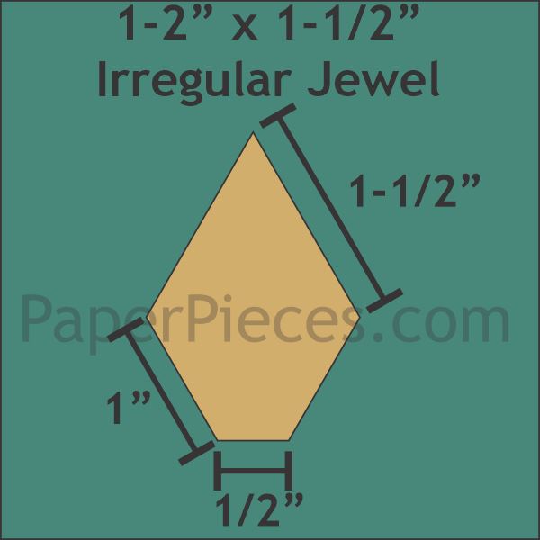 1/2" x 1-1/2" Irregular Jewel