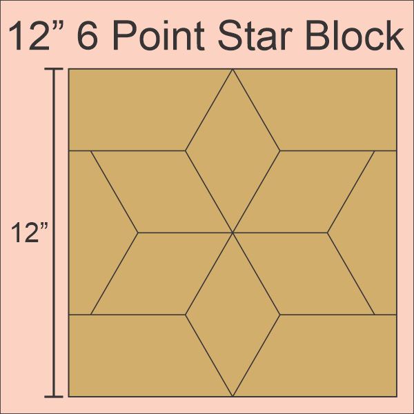 12" 6 Point Star Block