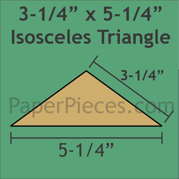 3-1/4" x 5-1/4" Isosceles Triangle