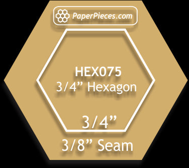 3/4" Hexagons