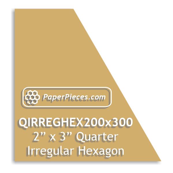 2" x 3" Quarter Irregular Hexagon