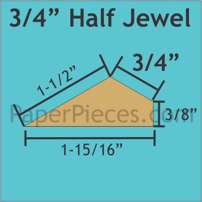 3/4" Half Jewels