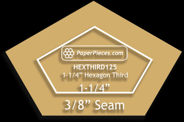 1-1/4" Hexagon Thirds