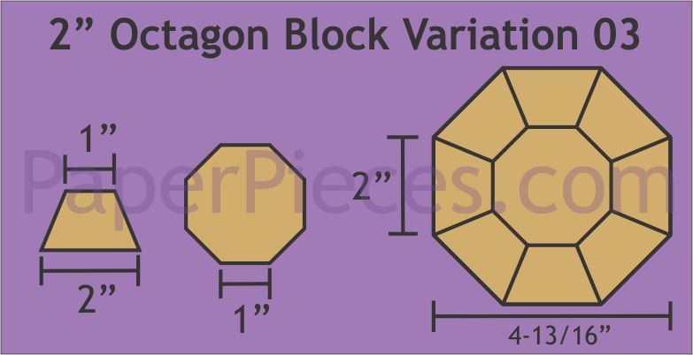 2" Octagon Block Variation 03
