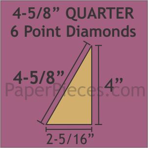 4-5/8" Quarter 6 Point Diamonds