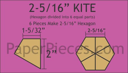 2-5/16" Hexagon Kites